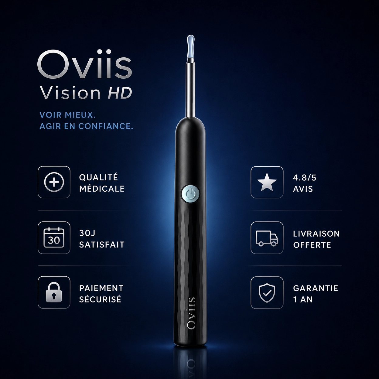 Oviis Vision HD — Otoscope Caméra WiFi HD